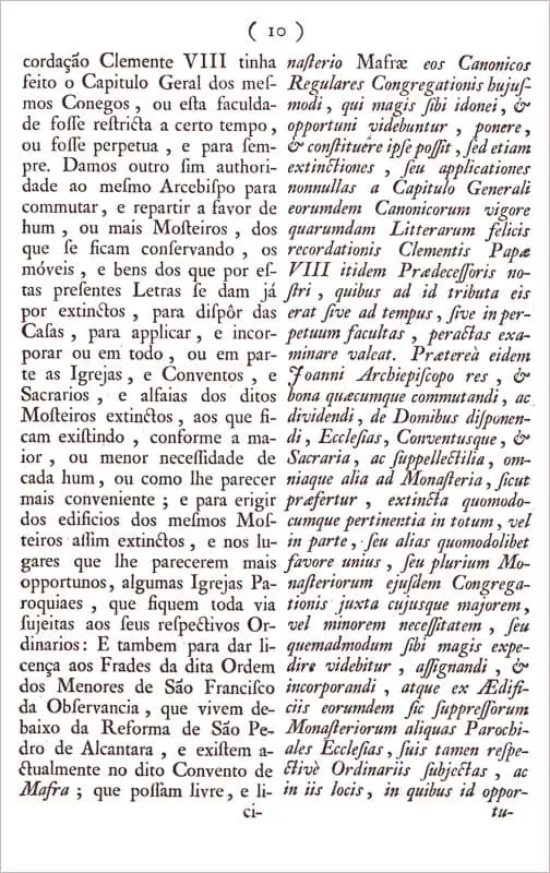 Breve Apostólico de Clemente XIV Sacrosanctum Apostulatus Ministerium (pág.10).