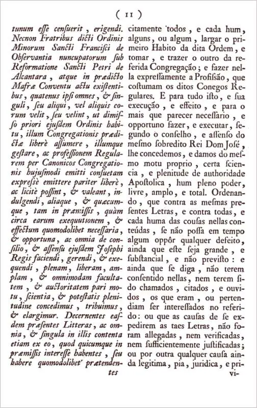 Breve Apostólico de Clemente XIV Sacrosanctum Apostulatus Ministerium (pág.11).