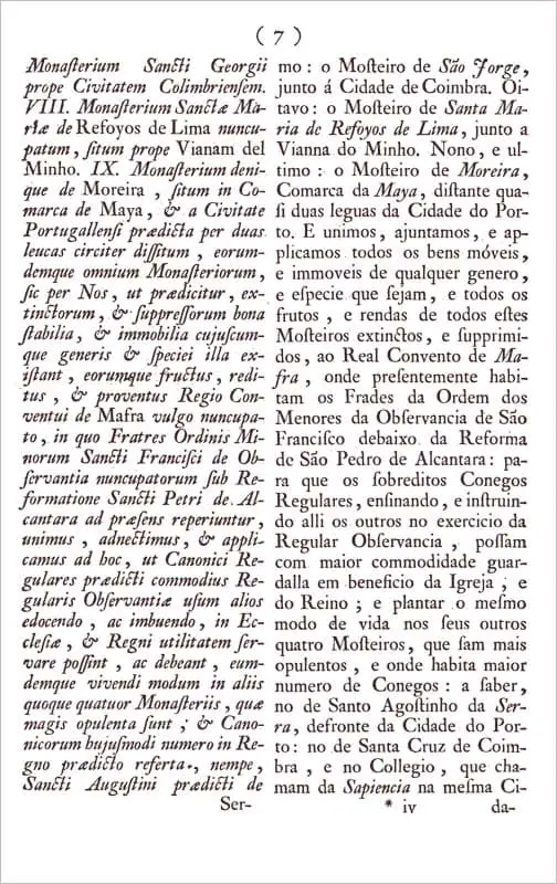 Breve Apostólico de Clemente XIV Sacrosanctum Apostulatus Ministerium (pág.7).