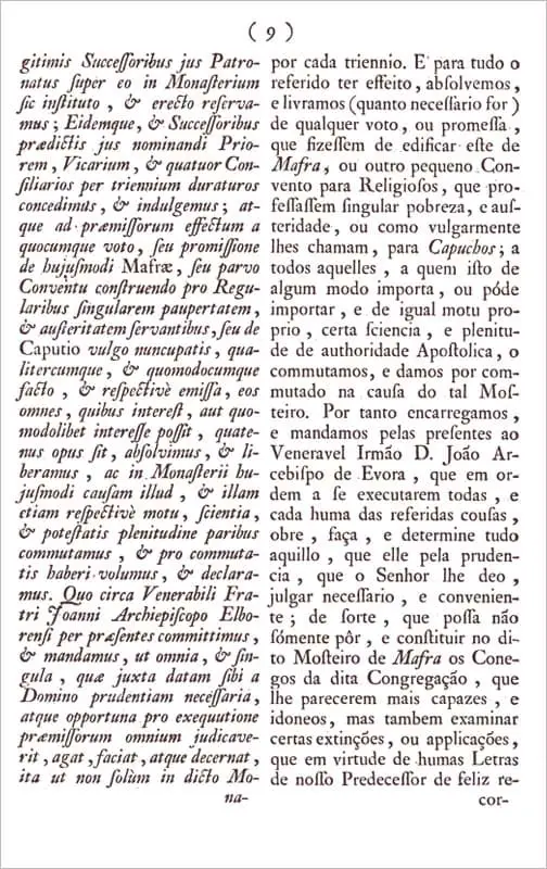 Breve Apostólico de Clemente XIV Sacrosanctum Apostulatus Ministerium (pág.9).