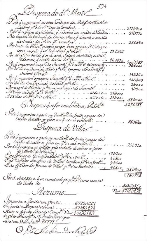 Folha do Livro do Inventário (pág.4).