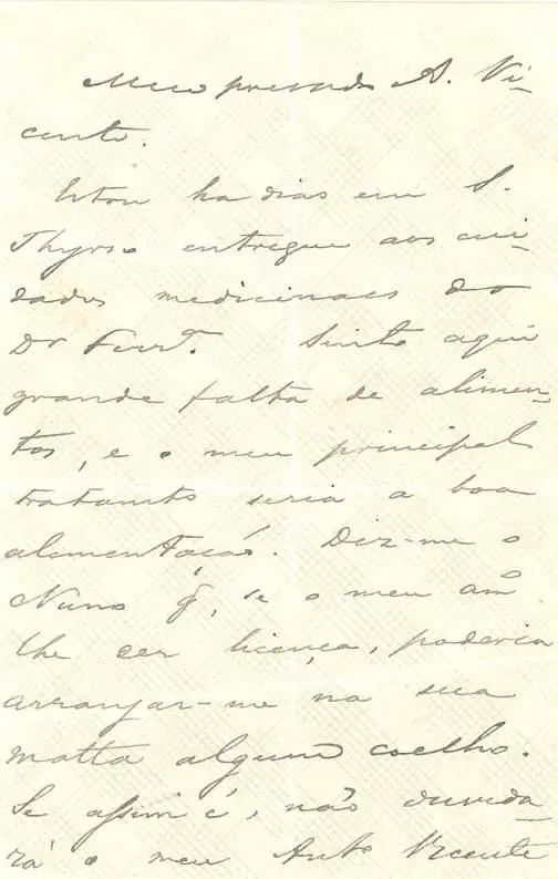 Carta de Camilo Castelo Branco — página 1