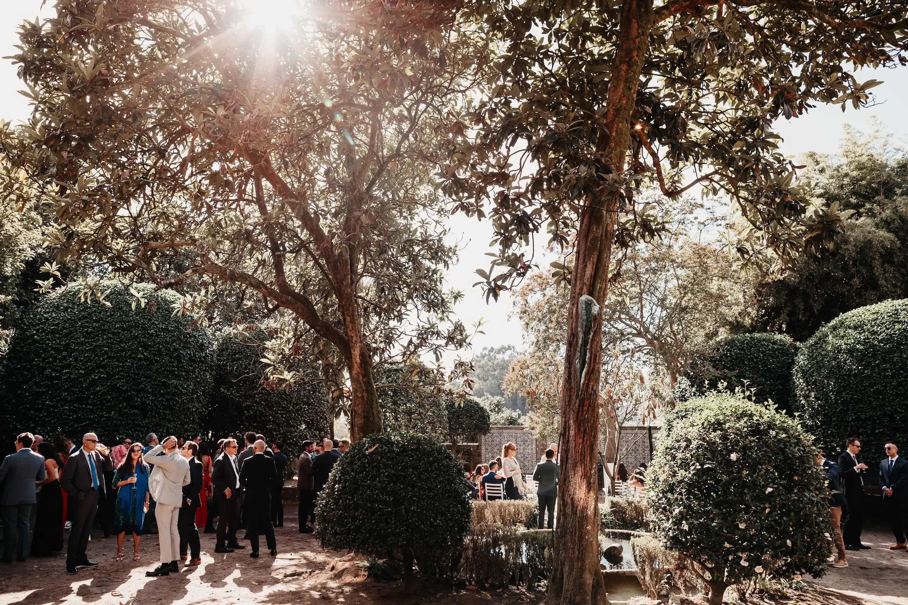 Jardins do Mosteiro preparados para um casamento
