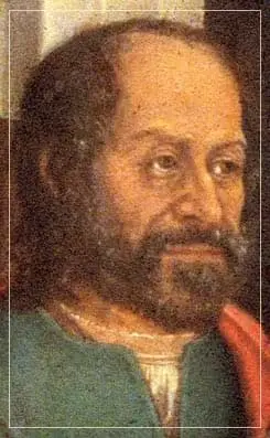 Pormenor do quadro de Cristo em Casa de Marta pintado por Grão Vasco (c. 1535), representando D. Miguel da Silva.
